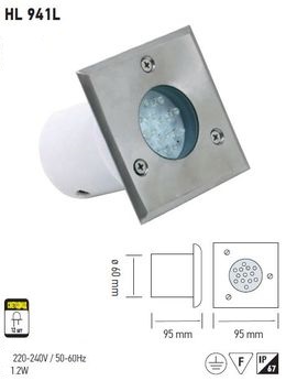 HL 941L 1,2W LED ( led 1,2W , 220V , 50 000 rab. casovi , IP67 , dlabocina- 95mm, sirina- 60mm ) HL 941L 1,2W LED ( led 1,2W , 220V , 50 000 rab. casovi , IP67 , dlabocina- 95mm, sirina- 60mm )